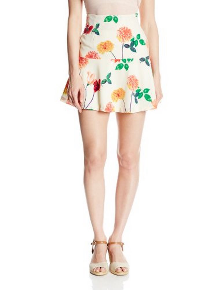 BB Dakota Women's Goodwin Lush Printed Cupra Touch Skater Skirt, 2