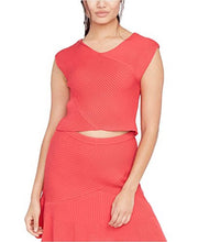 Load image into Gallery viewer, Rachel Roy Women's Ribbed Trim Sleeveless Crop Top, June Paradise, S
