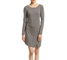 Load image into Gallery viewer, Kensie Junior&#39;s Striped Asymmetrical Hem Dress, Grey, L
