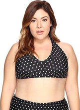 Load image into Gallery viewer, LAUREN Ralph Lauren Plus Women&#39;s Dots Halter Swimsuit Top, 18W
