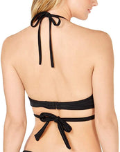 Load image into Gallery viewer, SUNDAZED Women&#39;s Bra-Sized Wrap Bikini Top, Black, 34C
