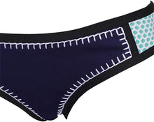 Load image into Gallery viewer, Bar III Women&#39;s Whip It Good Colorblocked Hipster Bikini Bottoms, S
