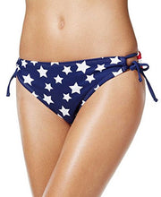 Load image into Gallery viewer, California Waves Juniors&#39; Stars Stripes Hipster Bikini Bottoms, XS
