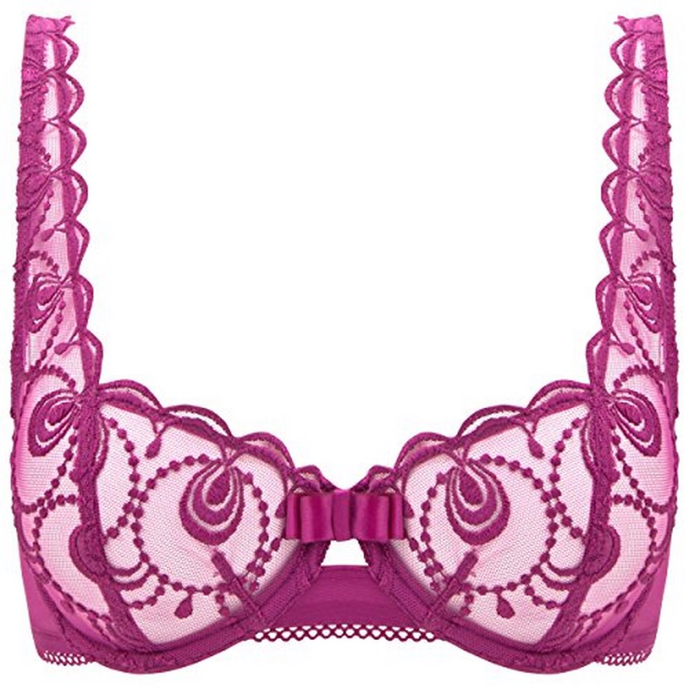 Passionata Women's Glamorous Sexy Lace Demi Bra, Pink, 34D