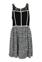 Load image into Gallery viewer, Kensie Women&#39;s Sleeveless Lace-Overlay Animal Printed Dress, Black, M
