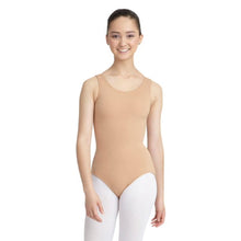 Load image into Gallery viewer, Capezio Women&#39;s Tank Leotard, Light Suntan, L
