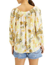 Load image into Gallery viewer, Sanctuary Women's Tropical Print Long Sleeve Blouse, Soft Palms, XS
