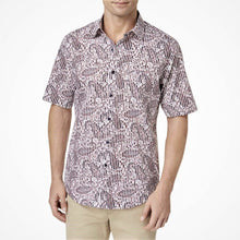 Load image into Gallery viewer, Tasso Elba Men's Striped Paisley Button-Down Shirt, Red Combo, S
