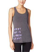 Load image into Gallery viewer, Ideology Women&#39;s Graphic Racerback Tank Top, Gray, L
