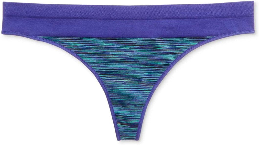 Jenni by Jennifer Moore Womens Seamless Thong, Blue Lapis Spdy, Large