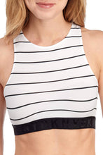 Load image into Gallery viewer, DKNY Women&#39;s Lite wear Seamless Ribbed Crop Top Bralette, White, M

