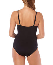 Load image into Gallery viewer, Swim Solutions Women's Tummy-Control One-Piece Swimsuit, Black, 8
