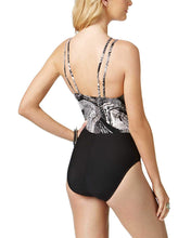 Load image into Gallery viewer, Swim Solutions Women's Print High-Neck Tummy-Control One-Piece,16
