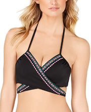 Load image into Gallery viewer, Sundazed Women&#39;s Bra-Sized Wrap Bikini Top, Black, 32C
