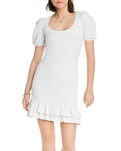 Load image into Gallery viewer, LINI Women&#39;s Rebecca Knit Ruffled Hem Casual Dress, White, Small
