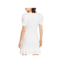 Load image into Gallery viewer, LINI Women&#39;s Rebecca Knit Ruffled Hem Casual Dress, White, Small
