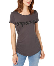 Load image into Gallery viewer, I.N.C.  Women's Embellished Graphic T-Shirt, Grey, Small
