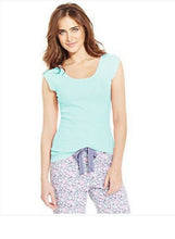 Load image into Gallery viewer, Jenni by Jennifer Moore Women Cap Sleeve Pajama Top, Fresh Turquoise, M
