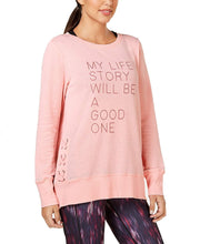 Load image into Gallery viewer, Ideology Women&#39;s Criss Cross-Sides Fleece Sweatshirts, Rose Shadow, M
