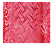 Load image into Gallery viewer, Miken Women&#39;s High-Neck Crochet Tunic Cover-Up, Neon Coral, XL
