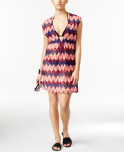 Load image into Gallery viewer, Miken Junior&#39;s Chevron Crocheted Cover-Up, Multicolored, M
