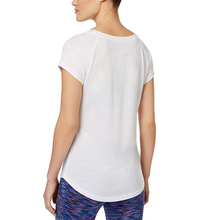 Load image into Gallery viewer, Ideology Women&#39;s Short Sleeves Mom Hair Don&#39;t Care Printed Top, White, L
