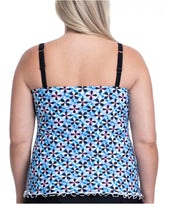 Load image into Gallery viewer, Profile by Gottex Plus Women's Pinwheel Sweetheart Tankini Top, 24W
