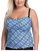 Load image into Gallery viewer, Profile by Gottex Plus Women's Pin Wheel Sweetheart Tankini Top, 22W
