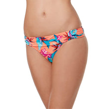 Load image into Gallery viewer, Hula Honey Juniors&#39; Wild Rays Printed Cheeky Bikini Bottoms, Orange, S
