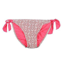 Load image into Gallery viewer, Hula Honey Junior&#39;s Crochet Side-Tie Bikini Bottom, White/Ginger, XS
