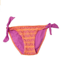 Load image into Gallery viewer, Hula Honey Juniors&#39; Crochet Side-Tie Bikini Bottom, Orange Lilac, S
