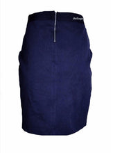 Load image into Gallery viewer, Maison Jules Women's Ponte Contrast Trim Pencil Skirt, Navy Stone, M
