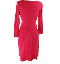 Load image into Gallery viewer, INC Women&#39;s A-Line Striped Ottoman Scoop-Neck Sweater Dress, Red, S
