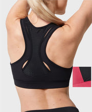 Load image into Gallery viewer, Yvette Women&#39;s High Impact Upgraded Zipper Front Sports Bra, Pink, 32B
