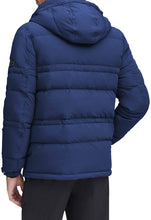 Load image into Gallery viewer, Marc New York Men's Huxley Mid Length Hooded Down Jacket, Ink Blue, M
