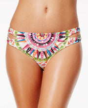 Load image into Gallery viewer, Bar III Women&#39;s Cartwheels Printed Cheeky Hipster Bikini Bottoms, Multi, XS
