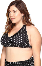 Load image into Gallery viewer, LAUREN Ralph Lauren Plus Women&#39;s Dots Halter Swimsuit Top, 18W
