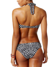 Load image into Gallery viewer, Bar III Women&#39;s High Neck Crossover Halter Bikini Top, Multi, S
