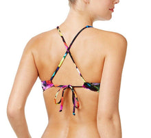 Load image into Gallery viewer, Bar III Women&#39;s Painted Posies Floral-Print Bralette Bikini Top, Multi, Small
