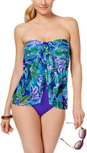 Load image into Gallery viewer, Ralph Lauren Tropical-Print Flyaway One-Piece Swimsuit, Blue, 6

