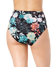 Load image into Gallery viewer, Bar III Women&#39;s Floral High-Waist Bikini Bottoms, Black Floral, M
