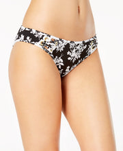 Load image into Gallery viewer, Bar III Women&#39;s Woodland Floral Printed Hipster Swim Bottoms, Black, S
