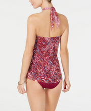Load image into Gallery viewer, Ralph Lauren Women's Paisley-Print Flyaway One-Piece Swimsuit, Plum, 4
