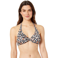 Load image into Gallery viewer, Bar III Women&#39;s Brand Halter Bra Bikini Top, Multi//Ruin Wild, XL
