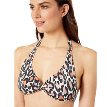 Load image into Gallery viewer, Bar III Women&#39;s Brand Halter Bra Bikini Top, Multi//Ruin Wild, XL
