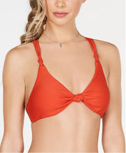 Load image into Gallery viewer, Bar III Women&#39;s Like It Or Knot Ribbed Bikini Top, Cinnamon, S

