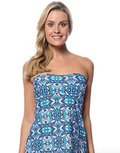 Load image into Gallery viewer, Jessica Simpson Women's Printed Tankini Top (Blue, Medium)
