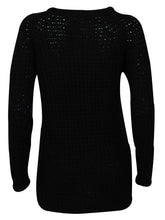 Load image into Gallery viewer, NY Collection Women's Knit Fabric Solid Color Sweater, Black, XS
