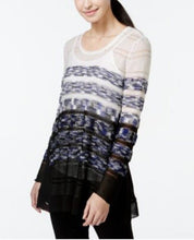 Load image into Gallery viewer, Alfani Women&#39;s Ombre Sequins Striped Scoop Neck Sweater, L
