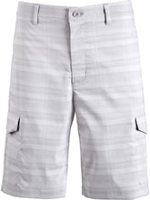 Load image into Gallery viewer, Attack Life by Greg Norman Men&#39;s Plaid Chino Cargo Shorts, Sliver, 30W
